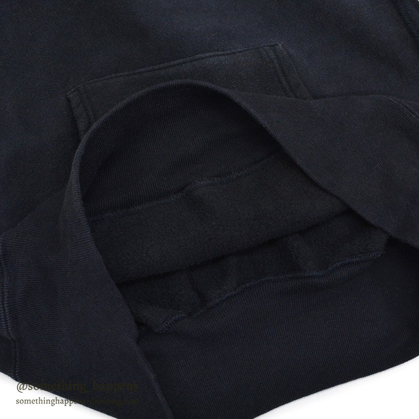 1990's CHAMPION DARK NAVY BLANK REVERSE WEAVE SWEAT PARKA... LARGE
