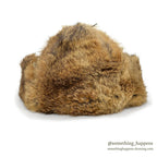 1980's LLBEAN NORTH KING NATURAL RABBIT FUR WITH COTTON CLOTH HAT... XL