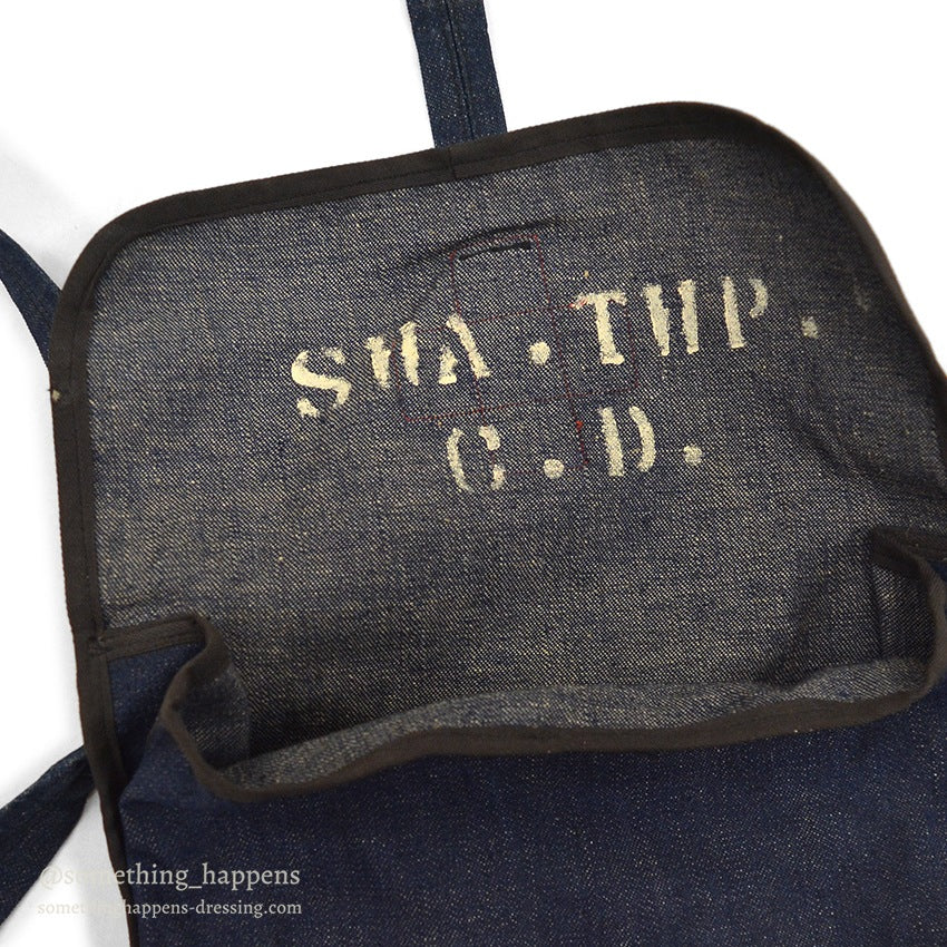 ~1940's AMERICAN RED CROSS DENIM SHOULDER DITTY BAG...