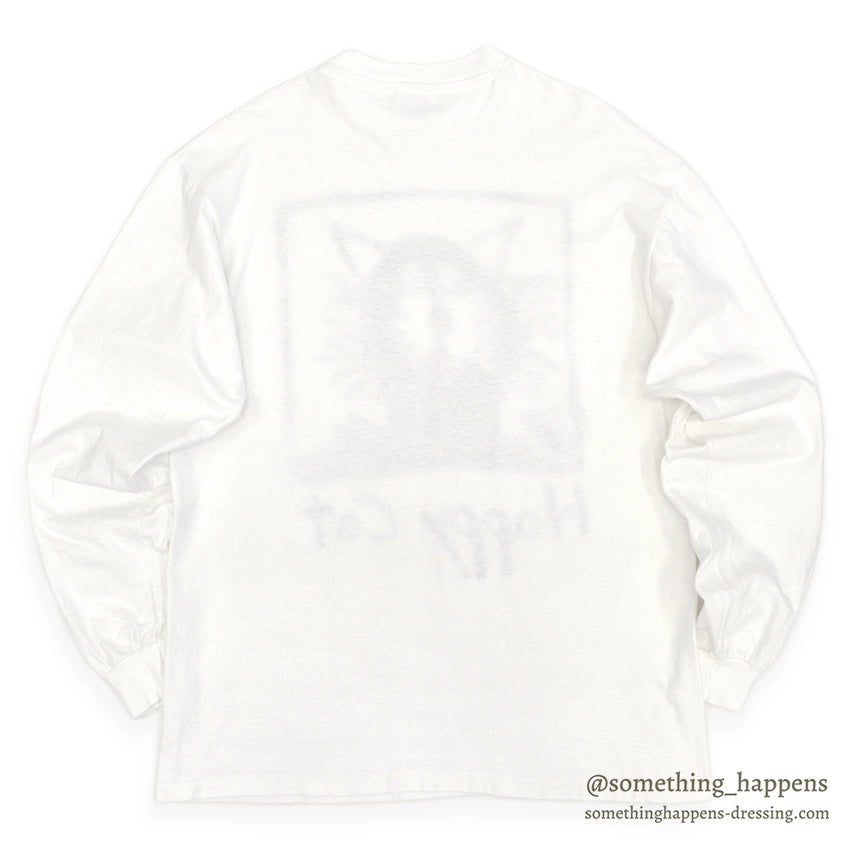 1980's~ HANES HAPPY CAT ART HAND PAINTED L/S TEE ... XL