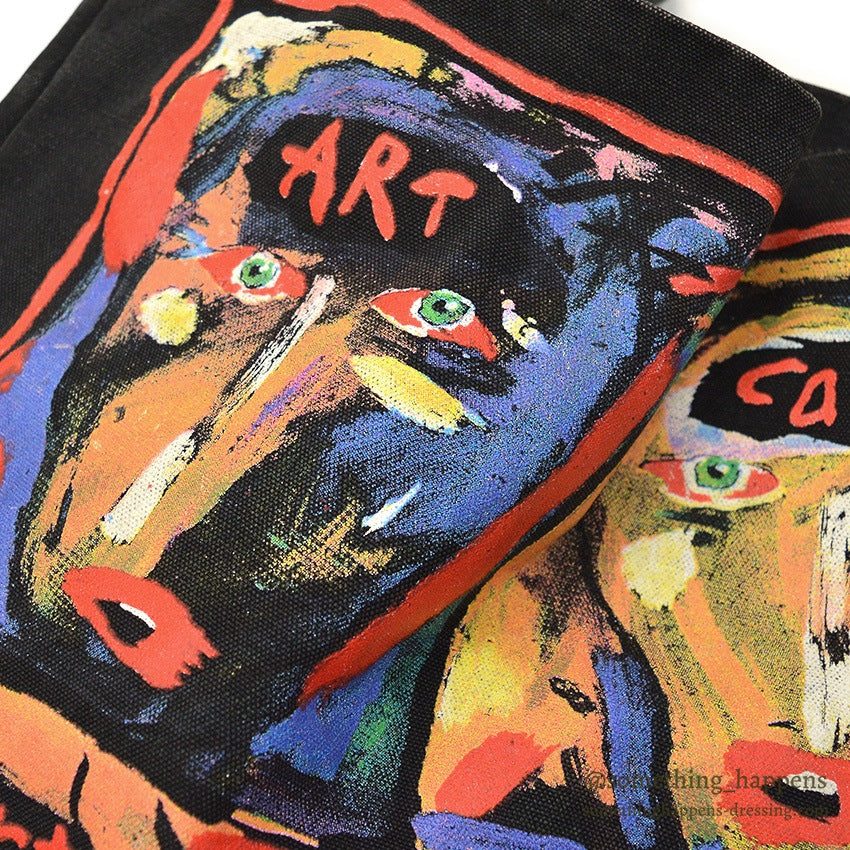 1990's FRED BABB ART CAN'T HURT YOU. CANVAS TOTE BAG ...