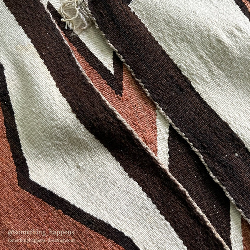 NAVAJO RUG DIAMONDS PATTERN RUNNER... 157cm/80cm