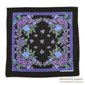 ~1970's WAMCRAFT FLORAL PATTERN MIX COLOR BANDANA BLACK ...