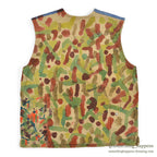 1980's BANANA REPUBLIC HAND PAINTED CAMO PHOTO JOURNALIST VEST...XL