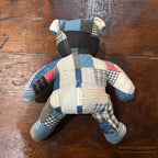 ANTIQUE CALICO PATCHWORK QUILTED TEDDY BEAR SMALL...