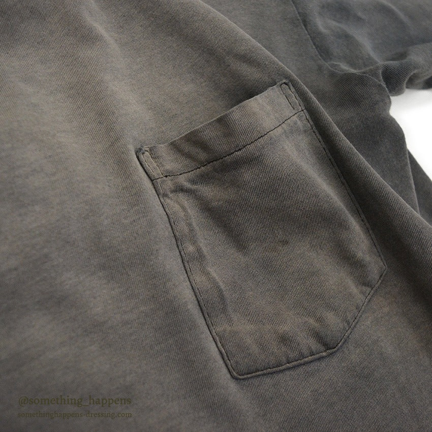 1990's BLACK FADED PLAIN POCKET T-SHIRT ...