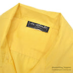 1980's~ YELLOW SILK S/S SHIRT ...