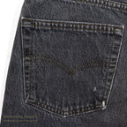 1990's Levi's 501 BLACK DENIM PANTS CHOPPED... W32