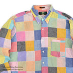 1980's ORVIS CRAZY PATCHWORK B/D SHIRT...L