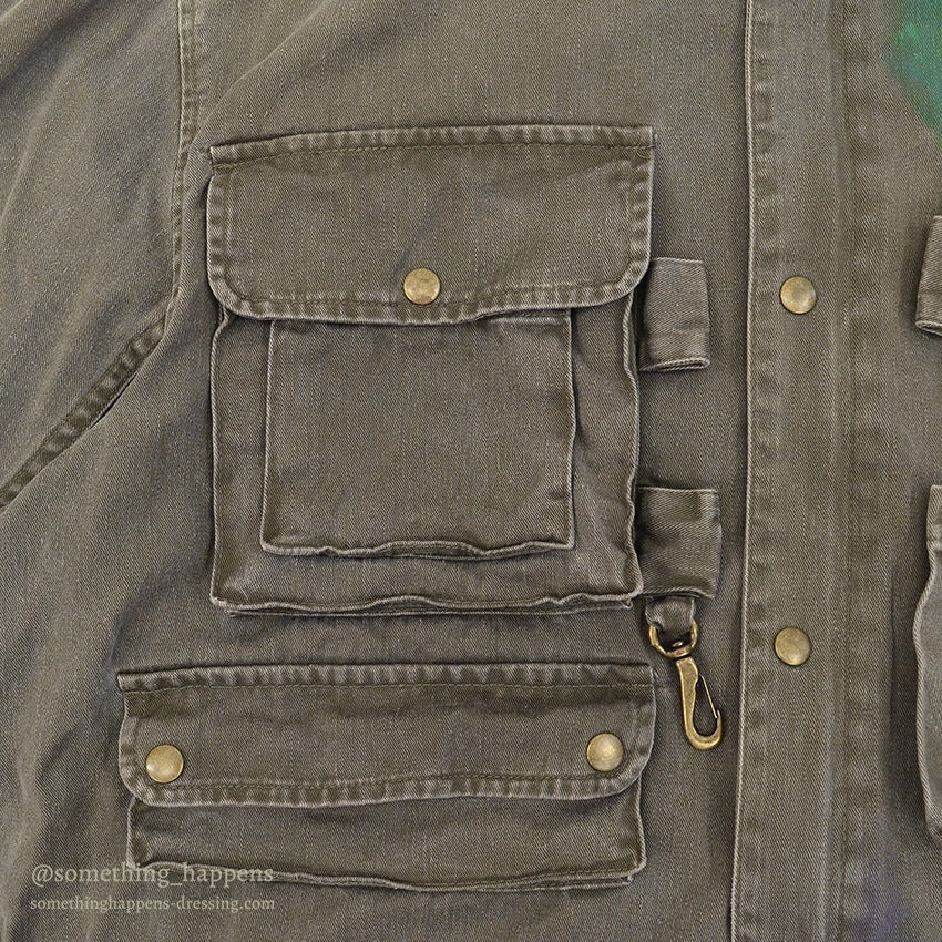 1980's POLO RALPH LAUREN PHOTOGRAPHER JACKET HAND PAINTED ... L