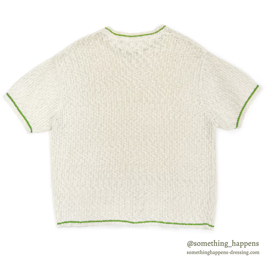 1960's~ OLD COTTON KNIT S/S SWEATER ...
