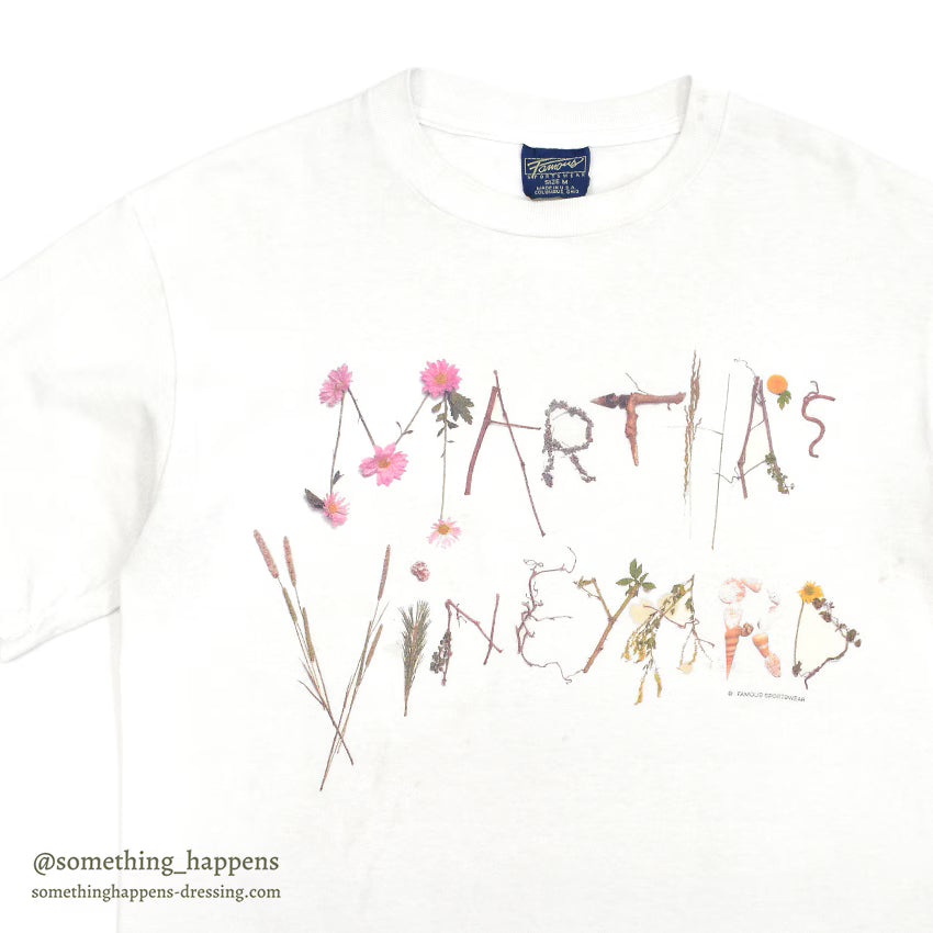 1990's FAMOUS SPORTSWEAR MARTHAS VINEYARD BOTANICAL T-SHIRT... M