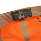 1990's DEADSTOCK ORVIS DOG EMBROIDERY ORANGE/OILED CLOTH CAP...