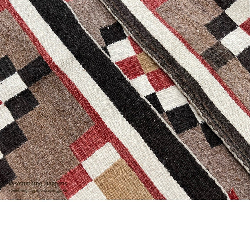 c.1940's NAVAJO RUG DOUBLE DIAMONDS PATTERN... 114cm/75cm