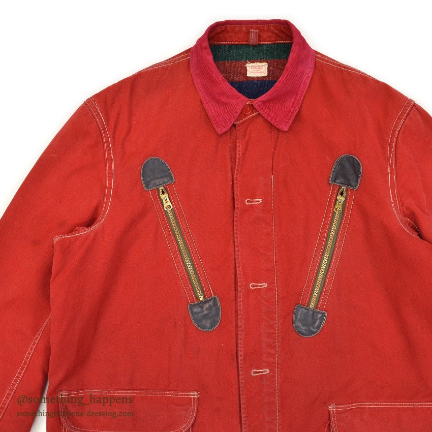 1950's~ HERCULES RED COVERALL BLANKET LINING MODIFIED...