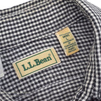 1990's LLBEAN SHEPHERD CHECK FLANNEL SHIRT...L