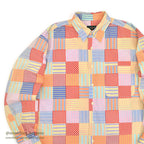 1990's J.CREW PRINT PATCHWORK SHIRT / NICE COLOR ... M