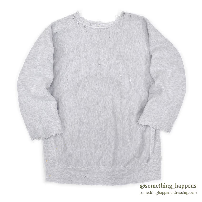 1980's~ CHAMPION REVERSE WEAVE SWEAT SHIRT / DISTRESSED ... XL
