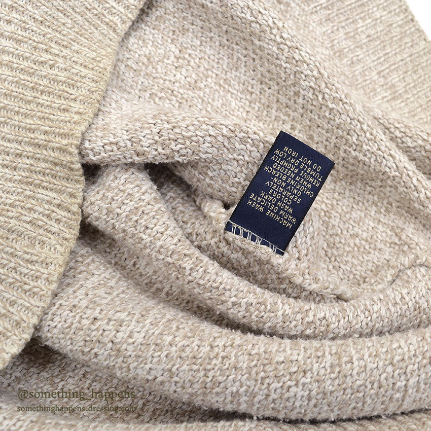1990's WILLIS & GEIGER FRONT-V COTTON SWEATER ... M