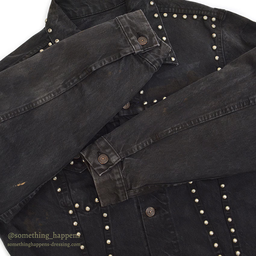 1960's LEVI'S 70505-0217 BIGE OVERDYED / BLACK WITH STUDS...