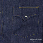 1970's~ DEADSTOCK SEARS ROEBUCKS WESTERN DENIM SHIRT ... X-LARGE