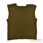 1940's AMERICAN RED CROSS WW2 HAND KNIT WOOL VEST / LARGE SIZE...