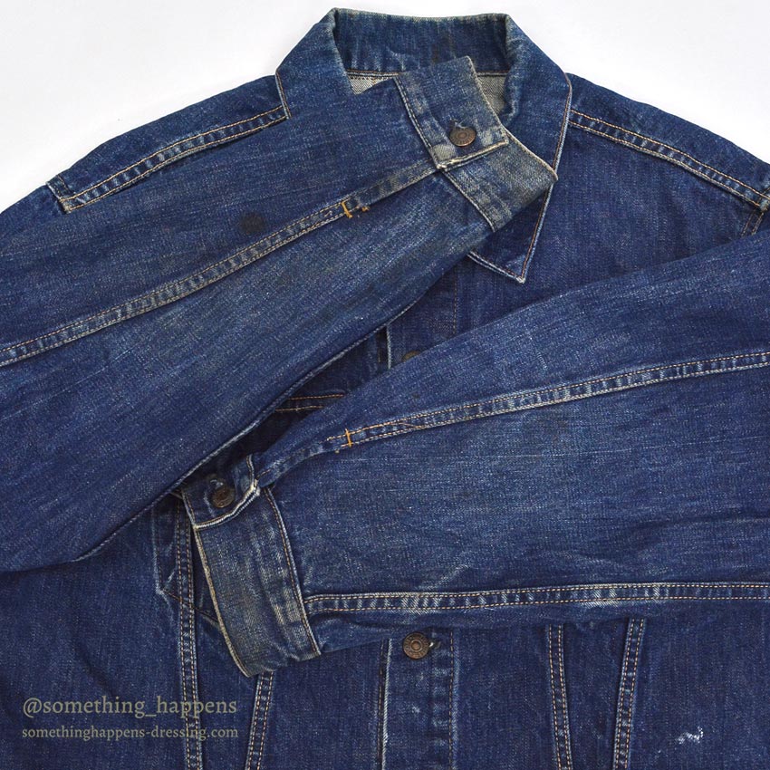 1960s LEVI'S 70505-0217 BIG-E DENIM JACKET / Transition Period ... 50