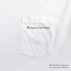1980's~ BANANA REPUBLIC BIRD PRINT POCKET T-SHIRT ... L