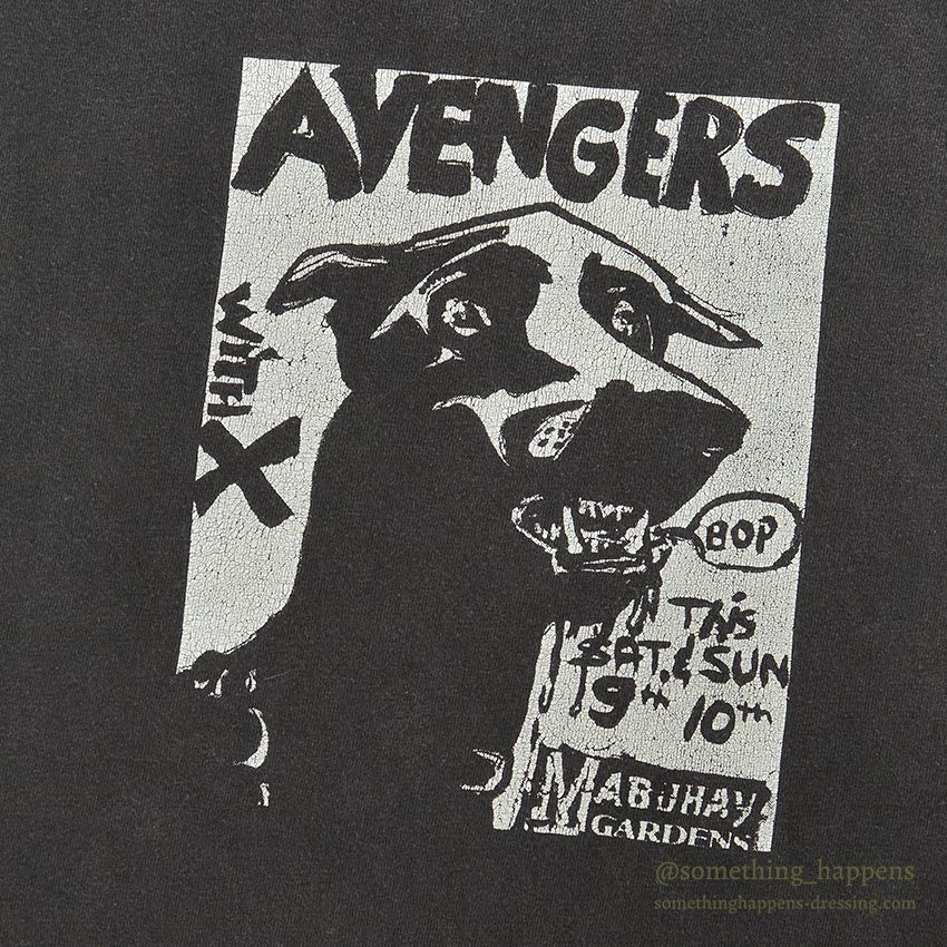 1990's~ TULTEX THE AVENGERS PUNK ART POSTER PRINT T-SHIRT ... XL