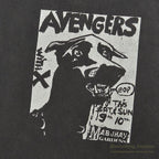1990's~ TULTEX THE AVENGERS PUNK ART POSTER PRINT T-SHIRT ... XL