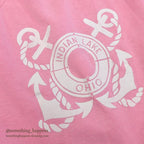 1960's INDIAN LAKE OHIO S/S SWEAT SHIRT / PINK...