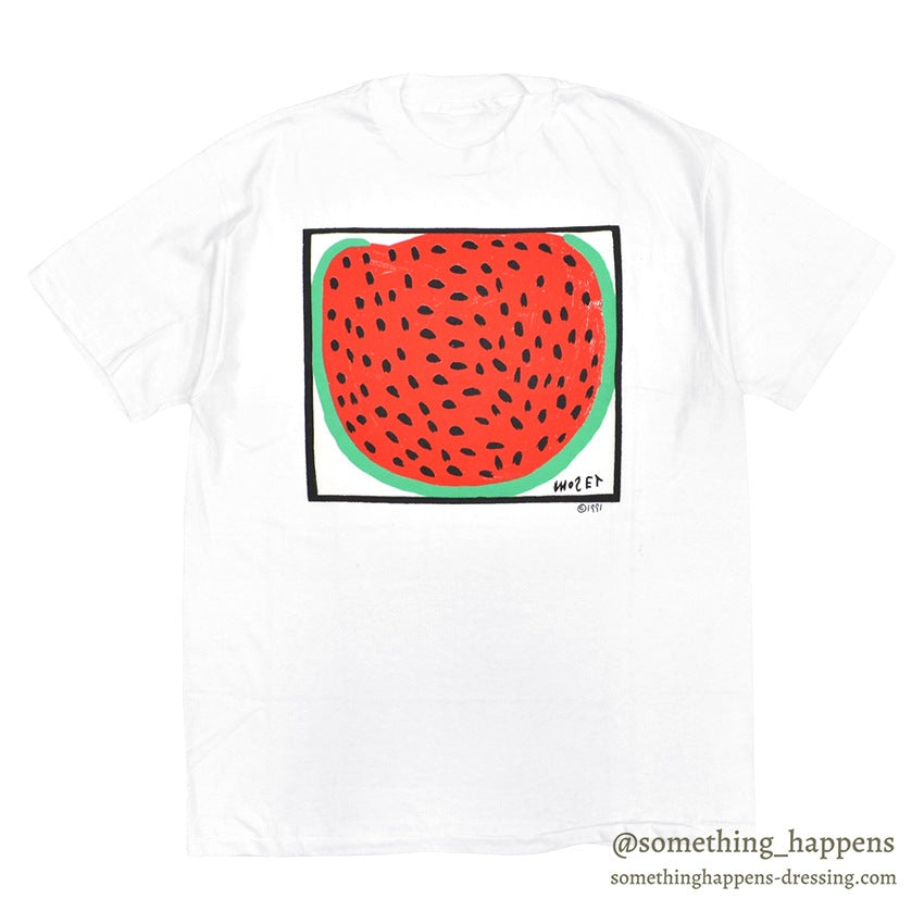 1990's DEADSTOCK MOSE TOLLIVER WATERMELON ART PRINT T-SHIRT...