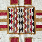 c.1940's NAVAJO RUG / RARE PATTERN / SMALL RUG IN RUG ... 128cm/74cm