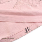1960's TOWNCRAFT HAND DRAWING T-SHIRT / PINK...M