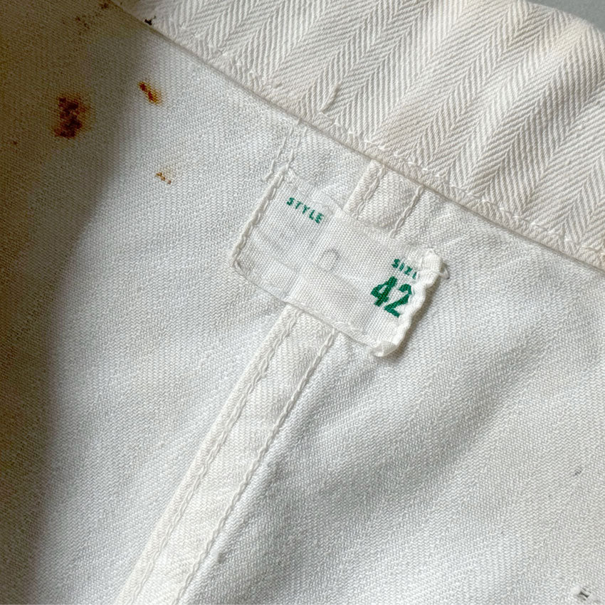 1950's~ PAINT SPLATTER HBT SERVICE COAT... 42