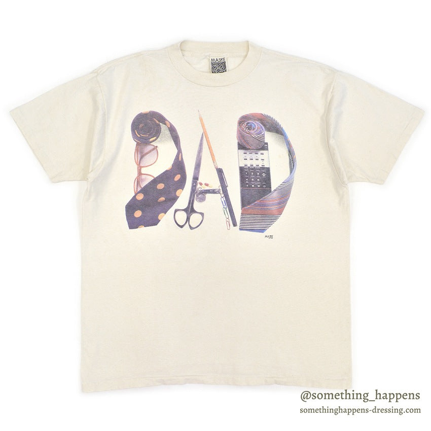 1990's MAZE DAD HUMOR PRINT T-SHIRT... L