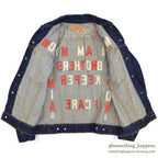 1960's~ LEVI'S 70505-0217 BIGE POW MIA EMBROIDERED DENIM JACKET / SPECIAL...
