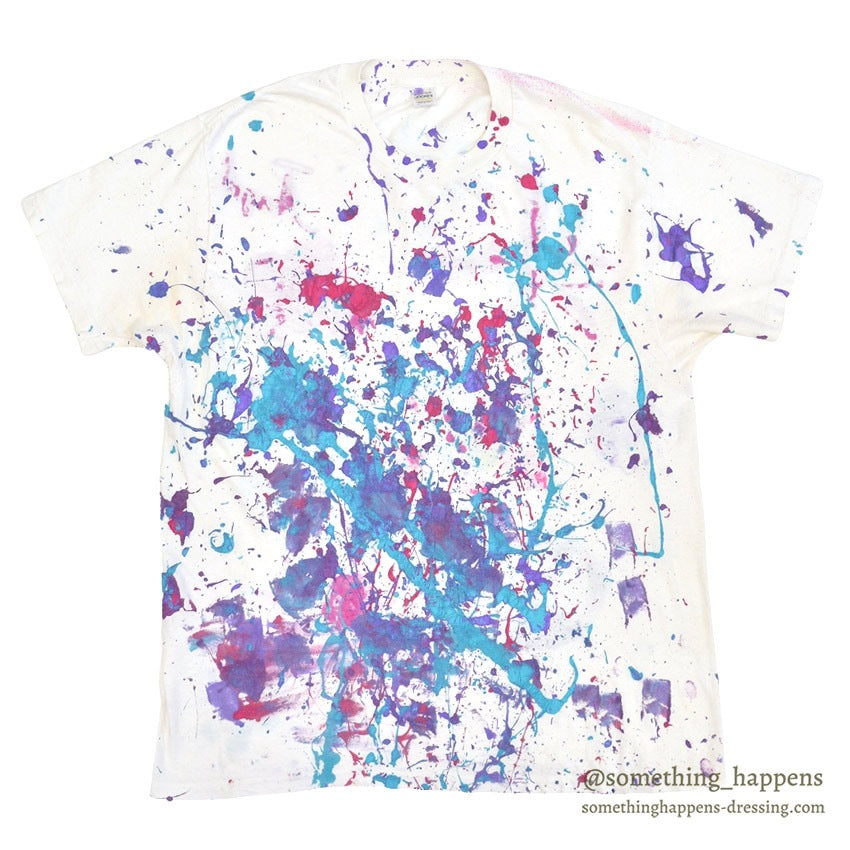 1990's JOCKEY ABSTRACT PAINT & PEACE , HONEY SKULL T-SHIRT ... XL