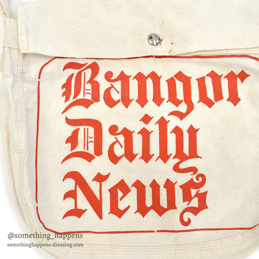 1960's~ BANGOR DAILY NEWS / NEWS PAPER BAG...