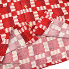 ~1950's GEOMETRIC ZIG ZAG PATTERN PRINT FLANNEL SHIRT...