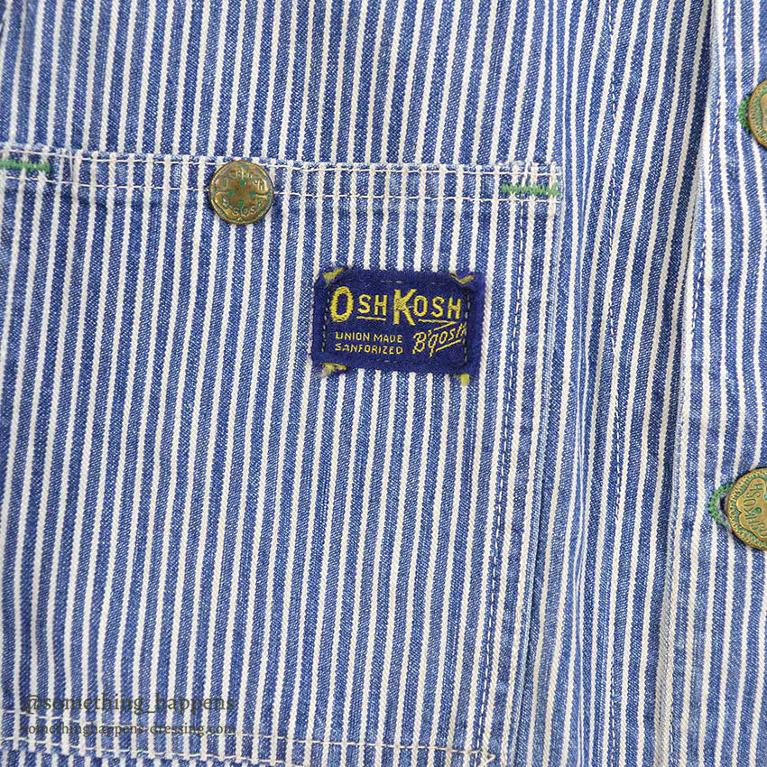 1950's OSHKOSH HICKORY STRIPE ENGINEER JACKET...