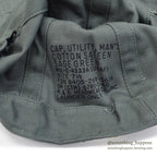 1960's DEADSTOCK USAF CAP, UTILITY, MAN'S COTTON SATEEN SAGE GREEN... 71/2