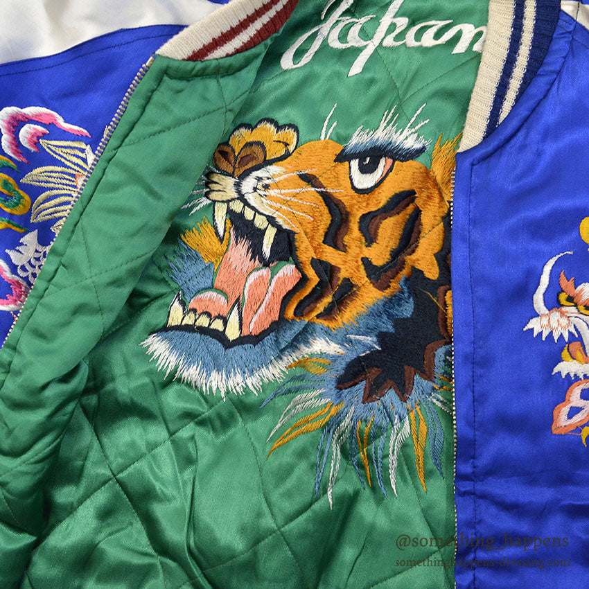 1950's DEADSTOCK JAPAN SOUVENIR JACKET スカジャン 顔虎 / 鳥居 TTSジッパー ...