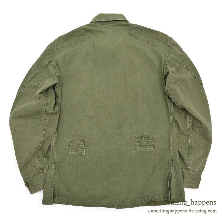 1940's BRITISH ARMY WW2 WAR AID HBT JACKET / US MADE...