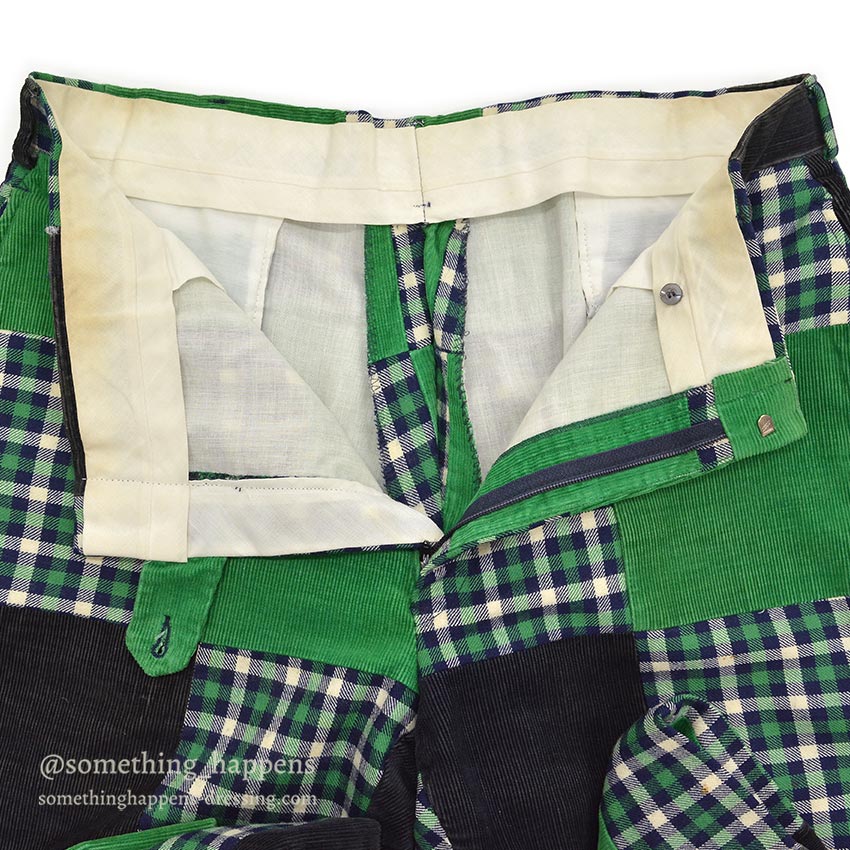 1970's OLD PATCHWORK CORDUROY PANTS...W36/L26