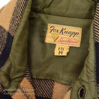 1960's FOX KNAPP PLAID WOOL CPO SHIRT / SUN FADED ... M