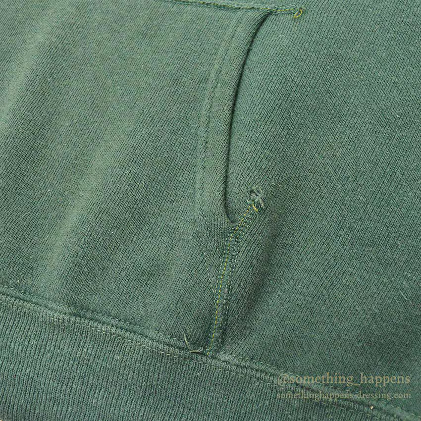 1960's OLD GREEN FADED SWEAT PARKA / BIG SIZE...