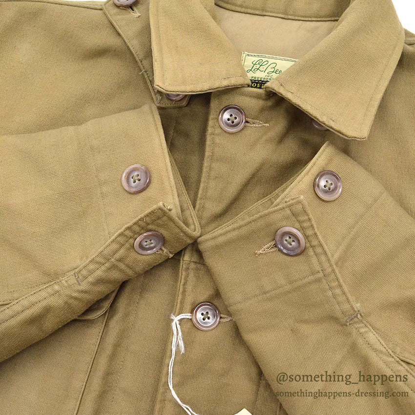 1960's L.L.BEAN JUNGLE CLOTH WARDEN JACKET / ALMOST DEADSTOCK ... 42