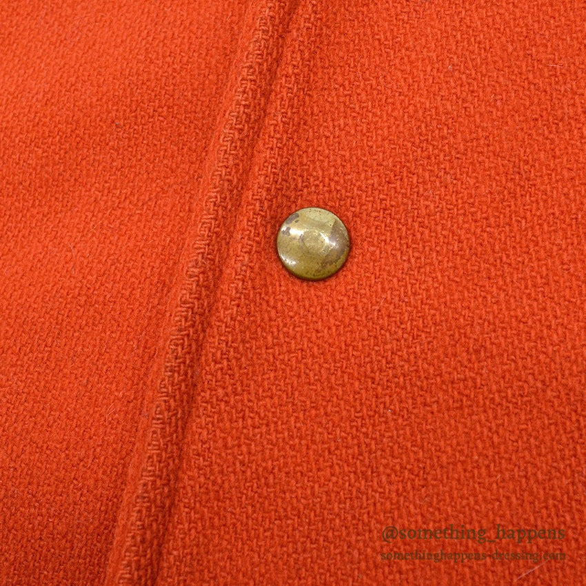 1970's GALLAGHERS ORANGE WOOL COVERALL...XL