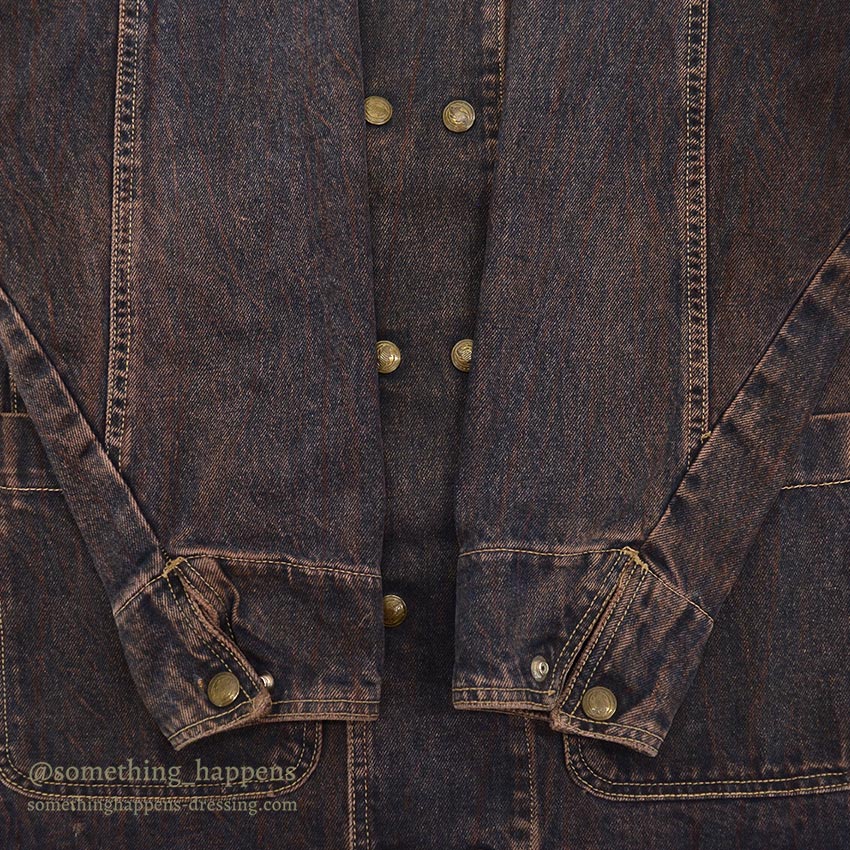 1990's DRIVER DOUBLE-BREASTED DENIM COVERALL...M